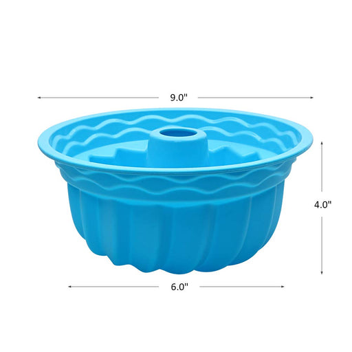 Silicone 9 Fluted Bundt Pan Grade Round Cake Pan Non-Stick Flower Cak —  CHIMIYA