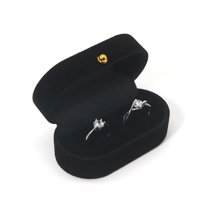 LAGIPA Velvet Ring Bearer Box, Ring Box Display Holder Case for Wedding/Proposal/Engagement/Ceremony, Wider Slot for Single