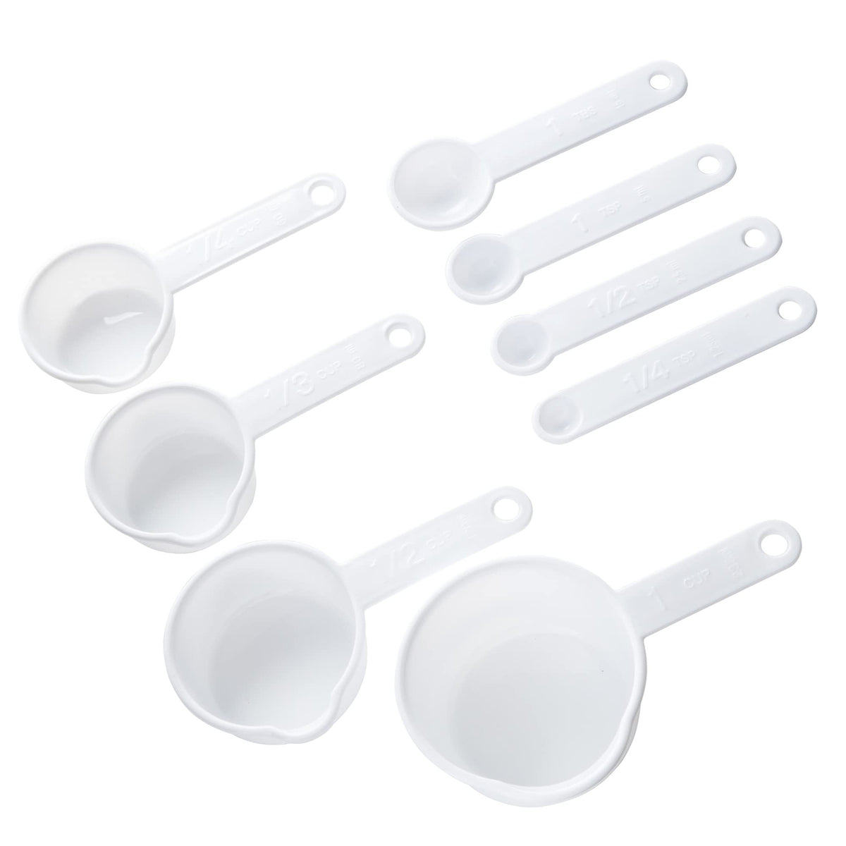 Chef Craft 4pc Nesting Measuring Scoop & Spoon Combo Set - Measure 1/4 tsp  to 1 Cup
