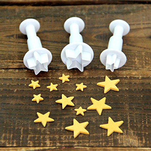 Cookie Cutters,Plunger Cutter Cake Decorating Supplies Fondant Molds,16 Pcs,Heart/Square/Oval/Circular/Star,White,Dadam