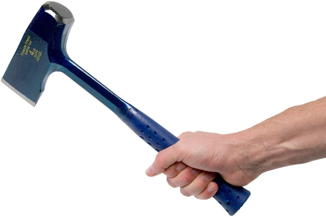 ESTWING Fireside Friend Axe - 14" Wood Splitting Maul with Forged Steel Construction & Shock Reduction Grip - E3-FF4