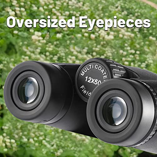 Ziyouhu12X50 Binoculars For S And Kids,Compact Binoculars With Adapter And Foldable Tripod Large View Binoculars,Bak4 Prism Fmc