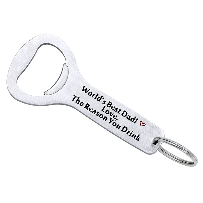 Dad s Bottle Opener Keychain Fathers Day Present Beer Lover  Ideas for Dad Birthday Presents