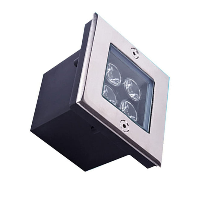 Low Voltage LED Landscape Lights, 4W Stainless Steel Material Outdoor In Ground Lights, IP67 Waterproof Square Buried Light, 4 Color (Color : Warm White, Size : 4W(12V))