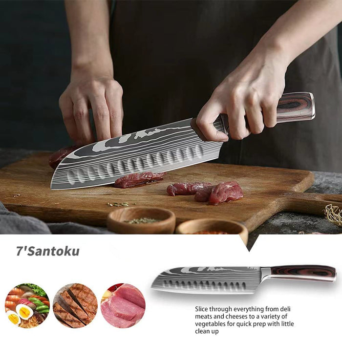 Kitchen Chef Knife Sets, 3.5-8 Inch Set Boxed Knives Stainless Steel Ultra  Sharp Japanese Knives, 5 Pieces Knife Sets for Professional Chefs 