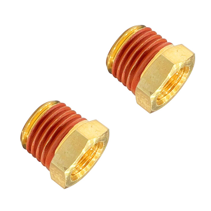 LIONMAX 1/8 BSP Female to 1/4 NPT Male Adaptor, Brass Bushing