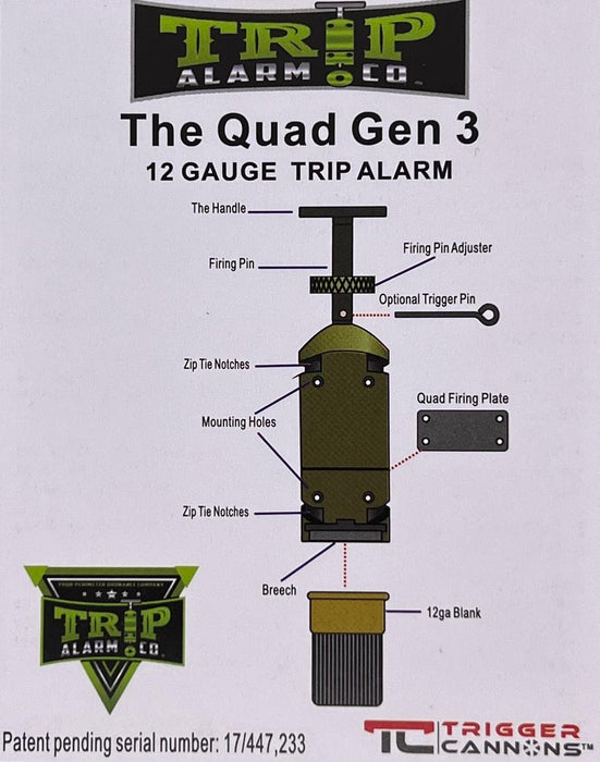 12 Gauge Trip Wire Alarm by Trip Alarm Co. Perimeter Defense Device 36 —  CHIMIYA