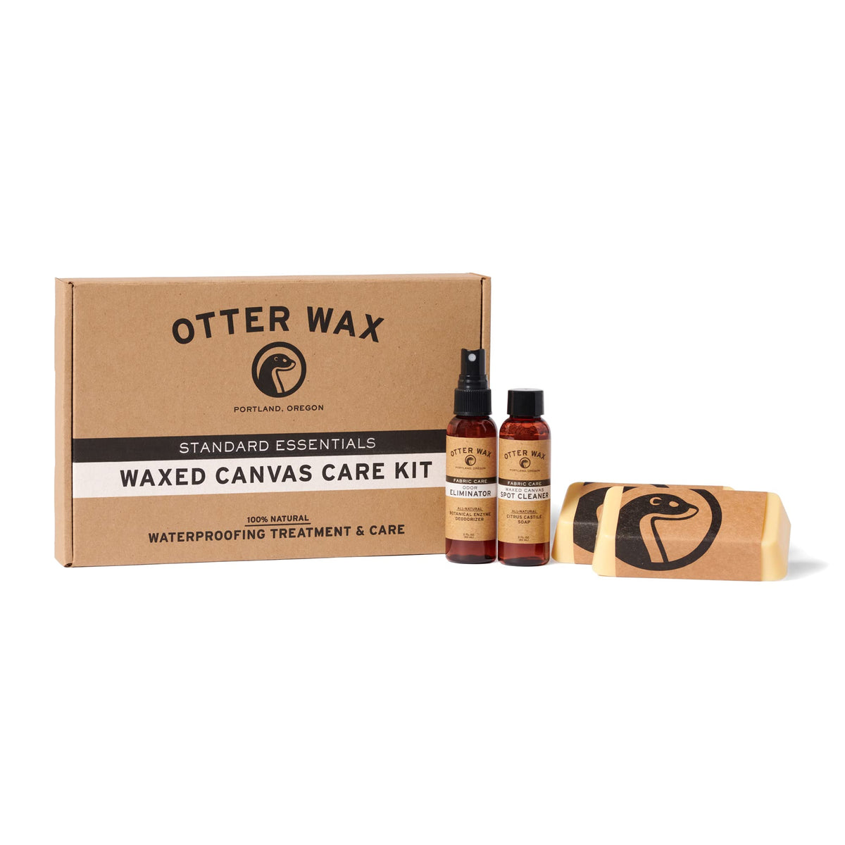 Otter Wax Fabric & Canvas Wax | Large Bar | 3-Pack | All-Natural Water Repellent | Made in USA