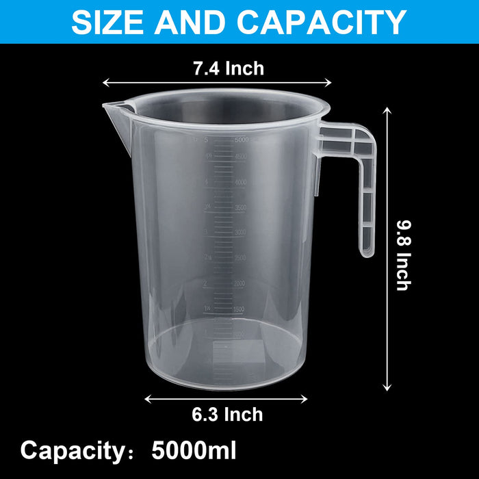 1 Gallon Measuring Cup Pitcher 134oz Extra Large Plastic Measuring