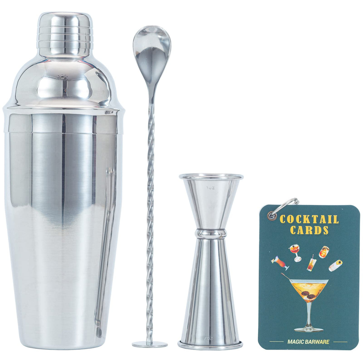 Large 24 oz Stainless Steel Cocktail Shaker Set - Mixed Drink Shaker - —  CHIMIYA
