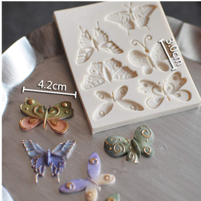 3 PCS JeVenis Butterfly Silicone Fondant Molds Wedding Cake Decoration