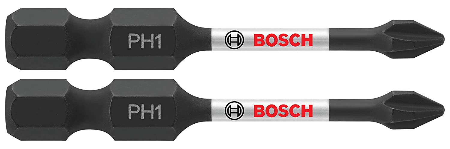 BOSCH ITPH1202 2-Pack 2 In. Phillips 1 Impact Tough Screwdriving Power Bits