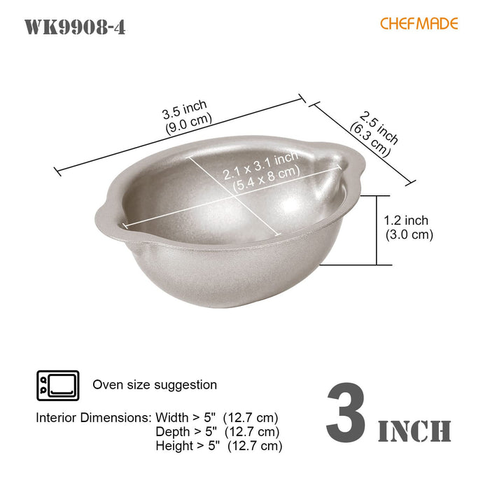 CHEFMADE 9-Inch Round Cake Pan, Non-Stick Deep Dish Bakeware for Oven Baking (Champagne Gold)