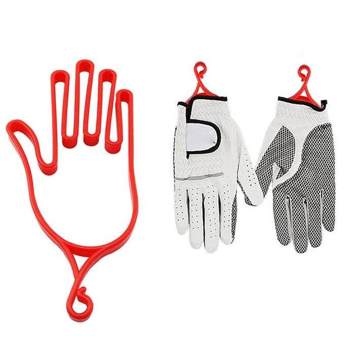 ZYAMY 2pcs Golf Glove Holder Golfer Tool Plastic Golf Gloves Holder Rack Dryer Shaper Tool Accessories for Golfer Gloves Maintenance, Red