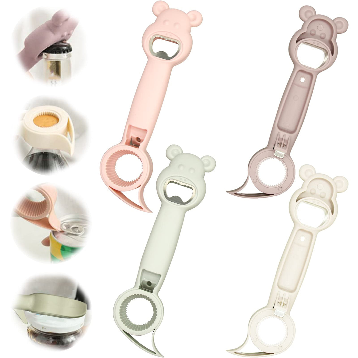 Multifunctional Bottle Opener Can Opener Magnetic Attraction Safety  Convenient Fast Save Time Easy Manual Jar Opener KitchenTool