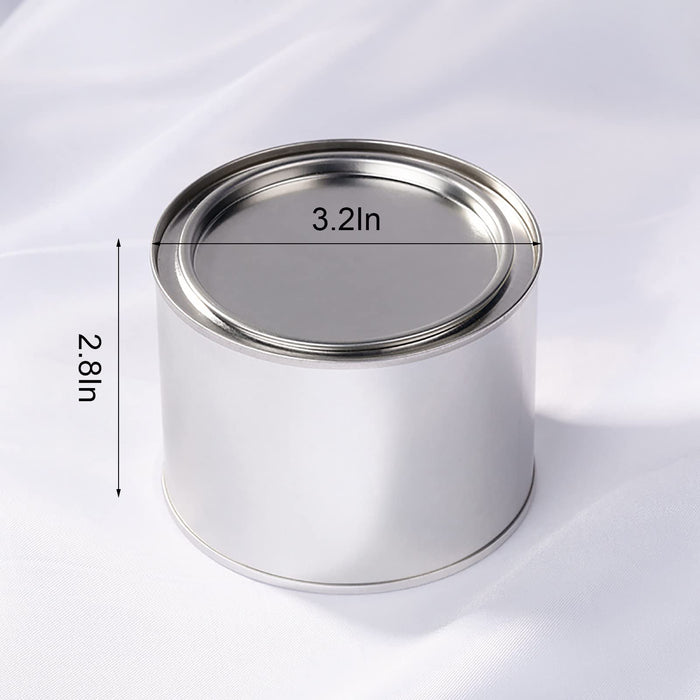 6 Pack Metal Quart Paint Cans with Lids, Empty Unlined Paint Buckets,  Multipurpo