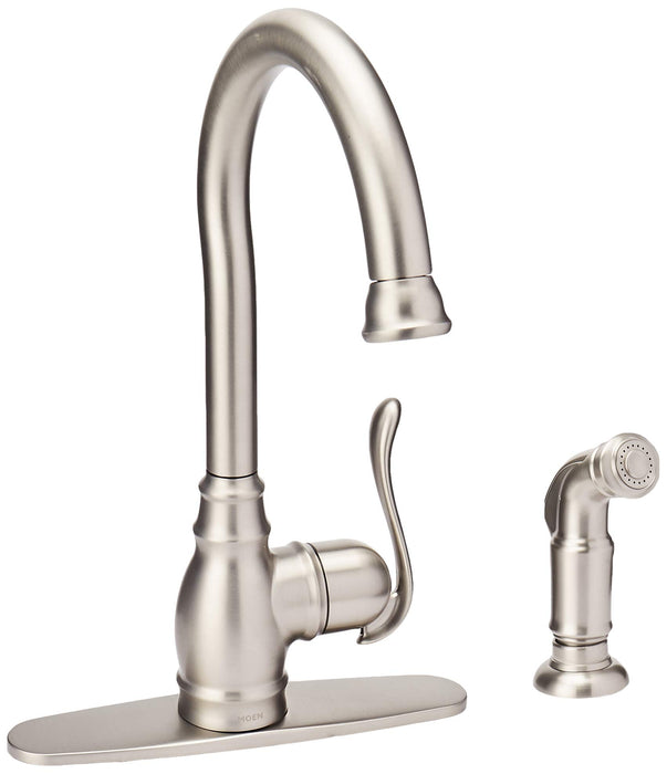 Moen 87650SRS Kitchen Faucet with Side Spray from the Anabelle Collection, Spot Resist Stainless