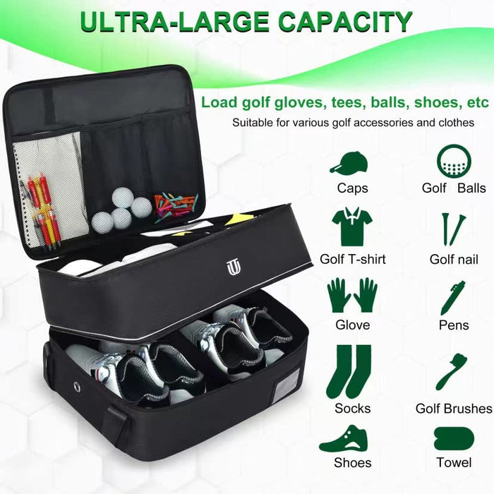 Jaffzora Golf Trunk Organizer, 2 Layers Waterproof Car Golf Locker