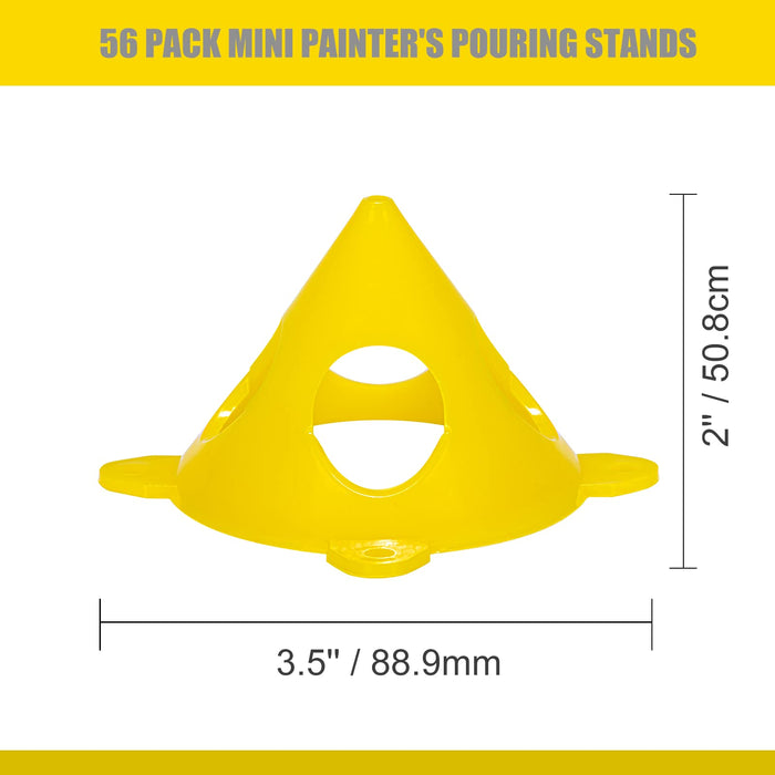 Kata 56Pack Pyramid Stands Painter's Painting Stands, Mini Cone Paint Stands for Canvas and Door Risers Support, Paint Pouring Suppliers, Cabinet