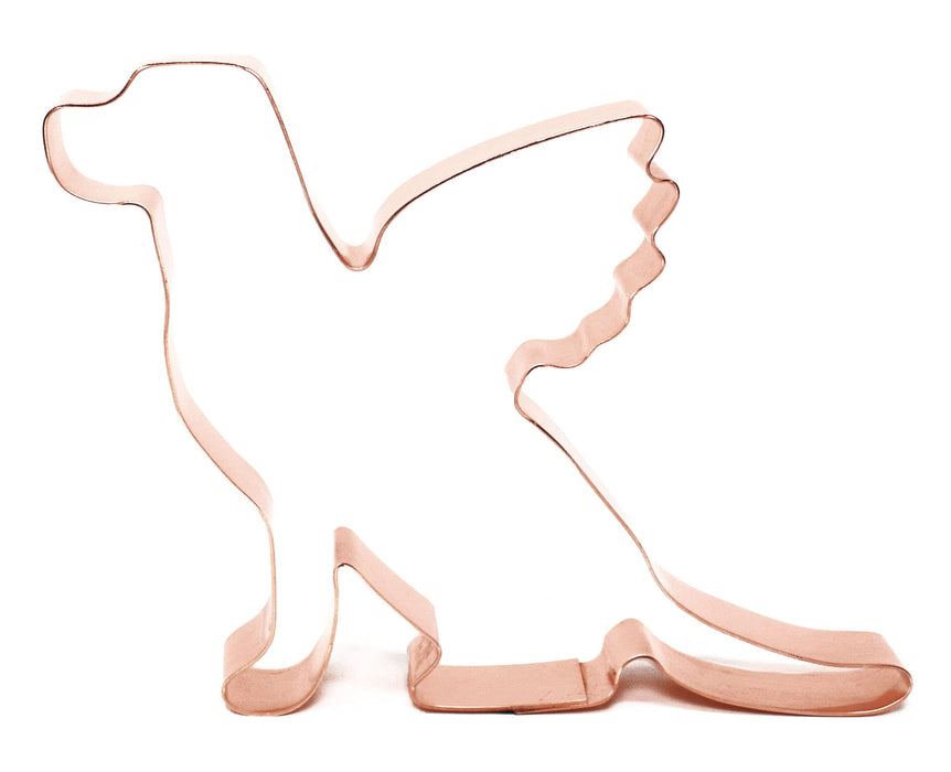 Retriever Dog Angel with Wings Copper Cookie Cutter
