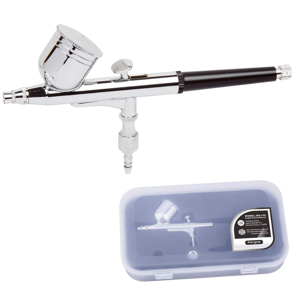 Airbrush Kit Portable Cordless Air Brush Gun Set G12 Pump 0.3mm Mini 7 —  CHIMIYA