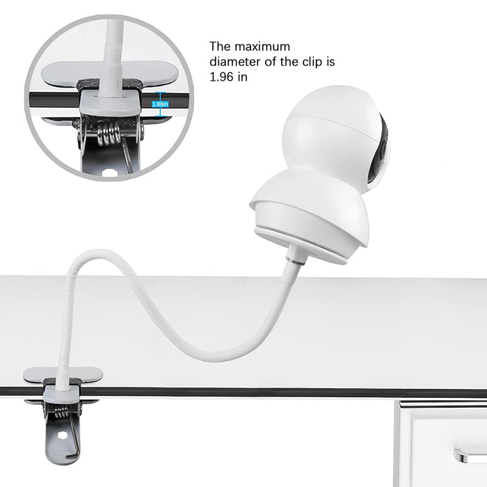 OkeMeeo Baby Monitor Mount for TP-Link Tapo 2K Pan Tilt Security Camera C210 and TP-Link Tapo C200(15.7 in Gooseneck Camera Mount)