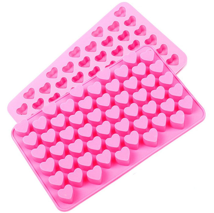 Silicone Mini Heart 55-Cavity Molds for Baking, Heart Shape Ice Cube C —  CHIMIYA