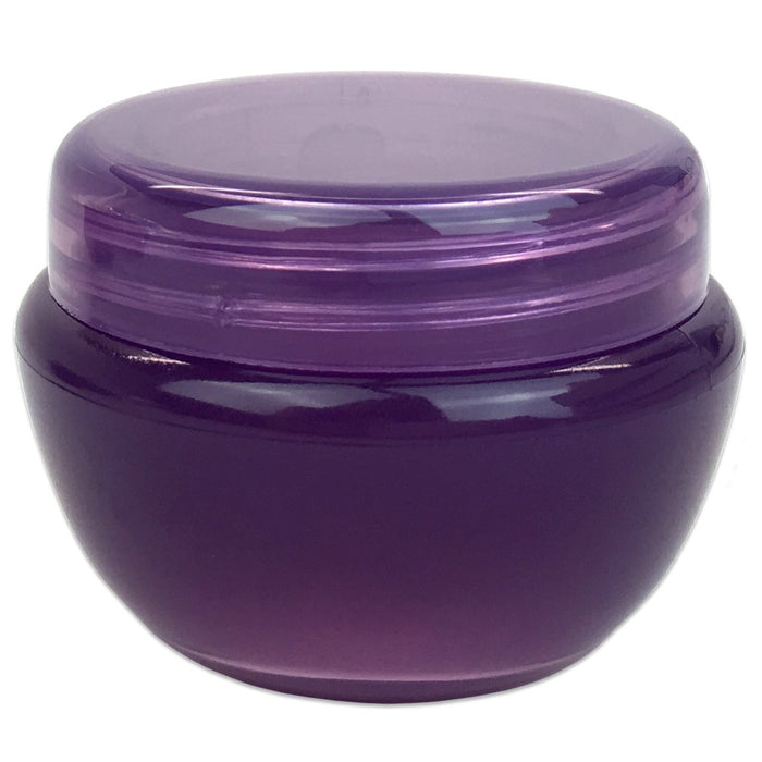 Beauticom 24 Pieces 10G/10ML Purple Frosted Container Jars with Inner Liner for Lotion, Toners, Lip Balm, Makeup Samples - BPA Free