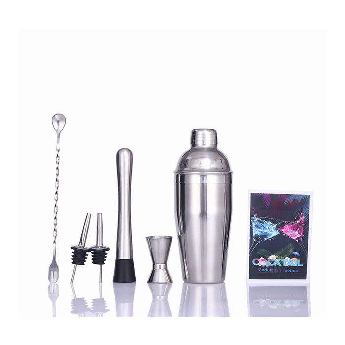 7 Pieces Cocktail Shaker Set, Bartenders Kit 7-Piece Portable Stainless Steel Bartenders Kit Bar Kit Drink Mixer Set Professional
