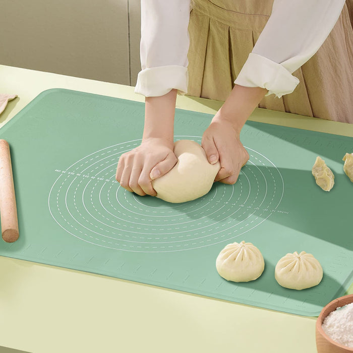 Extra Large Silicone Baking Mat, Reusable Non-Stick Pastry Mat for Pastry Rolling, Liner Heat Resistance Table Placemat Pad Pastry Board, Heat