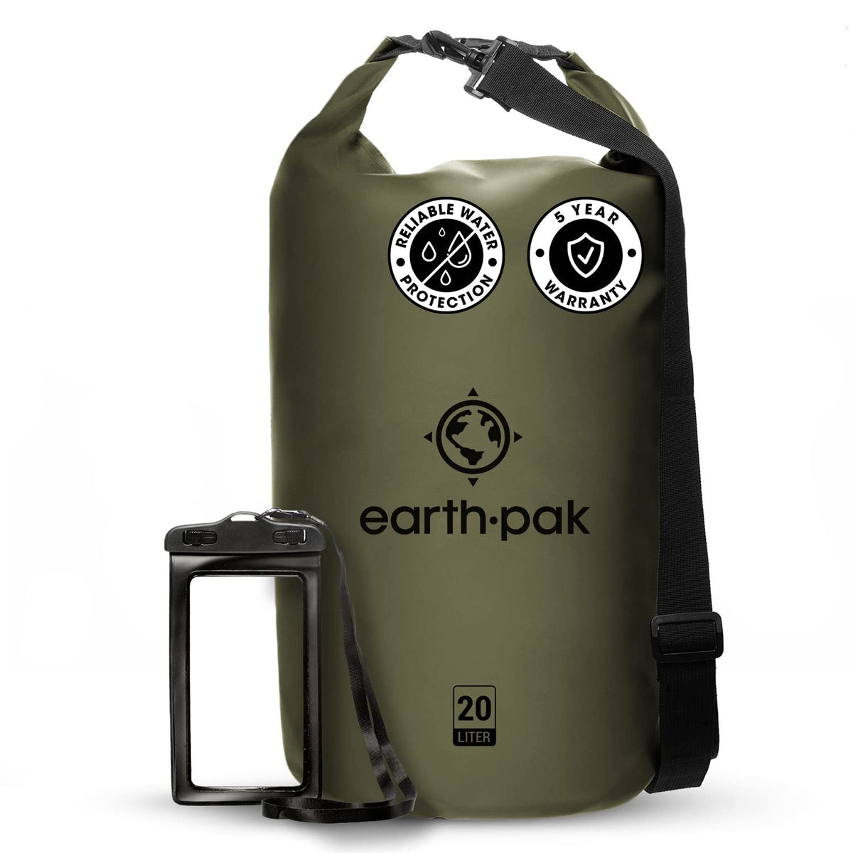 Earth Pak -Waterproof Dry Bag - Roll Top Dry Compression Sack