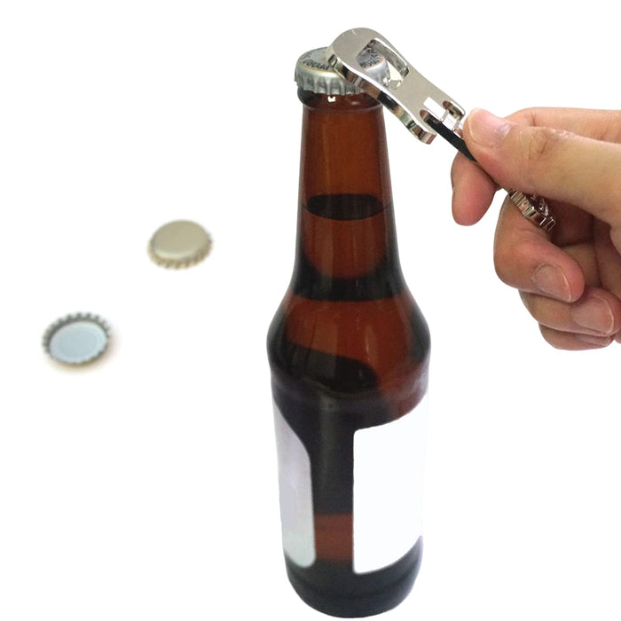Bottle Opener - 3 Pieces Magnetic Beer Bottle Openers - Metal Can Punch  Opener Magnet for Fridge, Black 