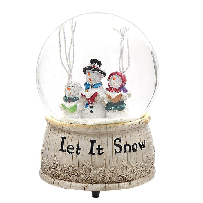 DUSVALLY Snow Globe for Kid & Adult Let It SnowScene, Crystal Musical Glitter Ball for Christmas & Year, 100mm Water Globe Windup Decoration for Home & Office, 5.1''H