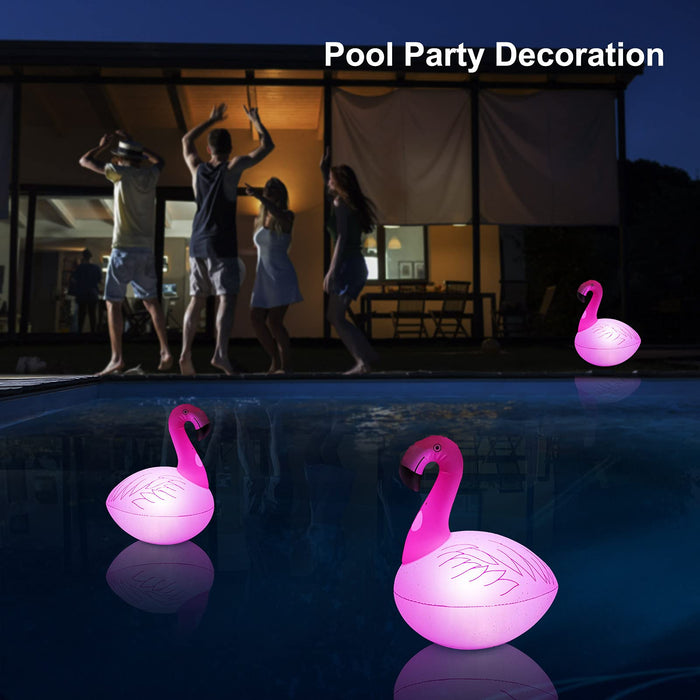 Rukars Flamingo Solar Lights That Float, 1 PCS Floating Pool