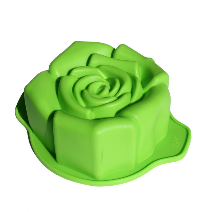 X-Haibei Small Rose Flower Cake Pan Baking Silicone Mold Decorating Dessert Dia. 4.5inch