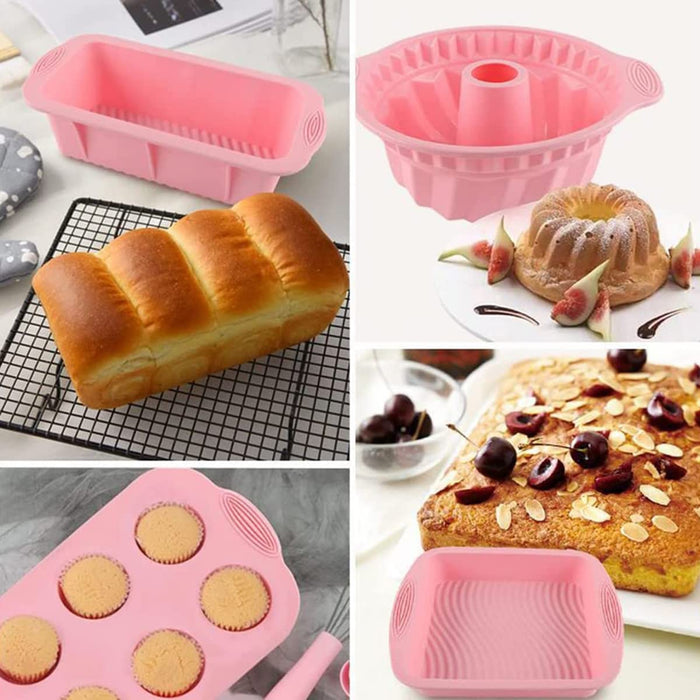 7pcs/Set Silicone Cake Mold Muffin Cupcake Baking Molds DIY Cake Decorating  Too!