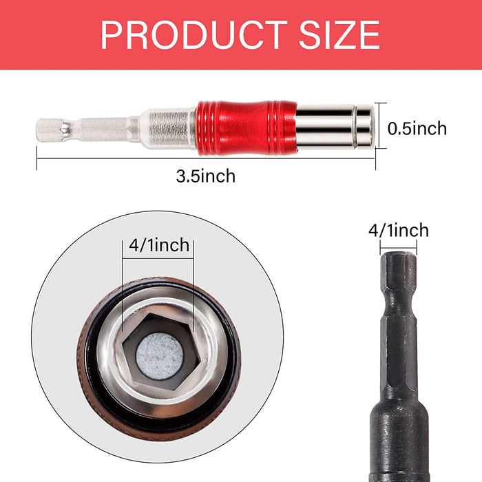 1/4 Pivoting Bit Tip Holder Magnetic Screw Drill Tip Pivot Screwdrive —  CHIMIYA