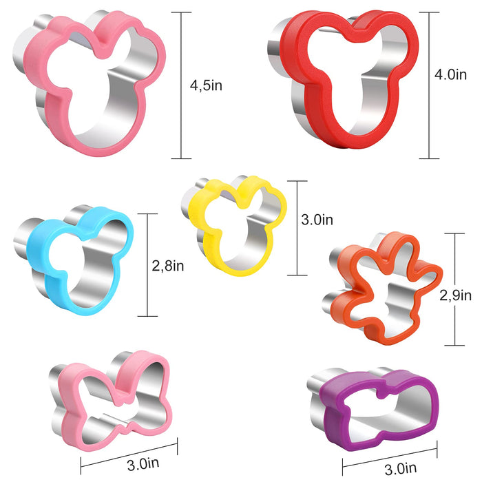 Cookie Cutter set, Head, Glove, Shoe, Bows Shapes Sandwich Cutters Cookie Cutters -Food Grade Cookie Cutter Mold for Kids (7Pack)