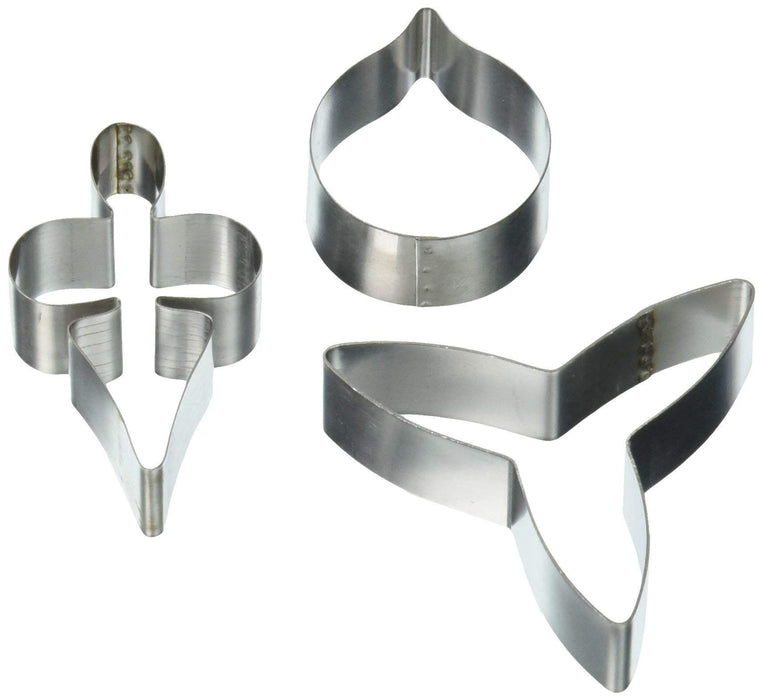 PME Stainless Steel Moth Orchid Petal Cutters, Set of 3, Standard, Silver