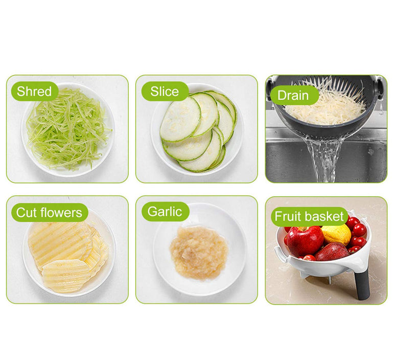 9in1 Vegetable Slicer, Multifunctional Fruit Slicer, Manual Food