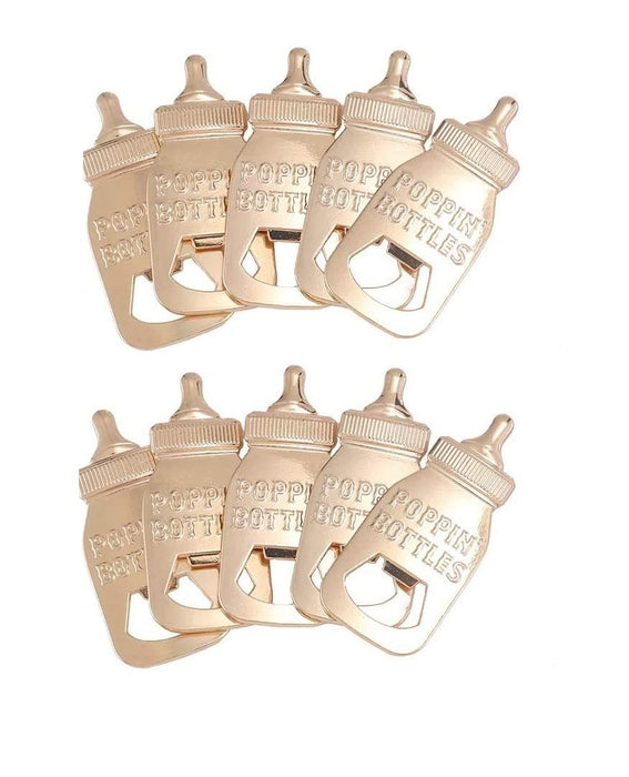AMERRY 10Pcs Poppin Baby Bottle Shaped Bottle Opener Baby Shower s for Guest Supplies, Wedding Favor Party Favor Party Decoration