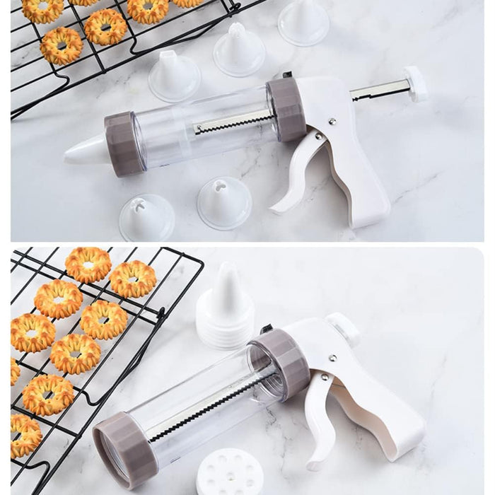 1pc Cookie Maker Stainless Steel Cookie Press Gun Kit Biscuit