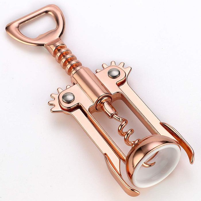 JXS Simple Wing Corkscrew Gold Wine Opener and Beer Opener, Multifunctional Wine Corkscrew Opener
