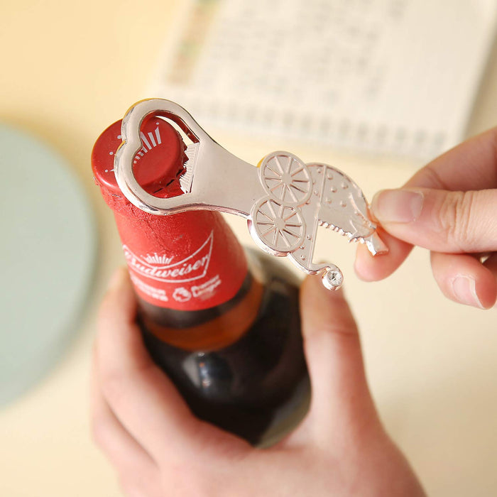 24PCS Beer Bottle Opener Baby Shower Favors Baby Carriage Shaped Souvenirs Cute Party Supplies Decoration for Guests Baby