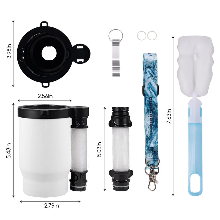 JLLOM Drink Funnel Portable Can or Bottle Cooler Cup with Detachable Expandable Hose, Portable Drink Bong Cooler Tool Outdoor