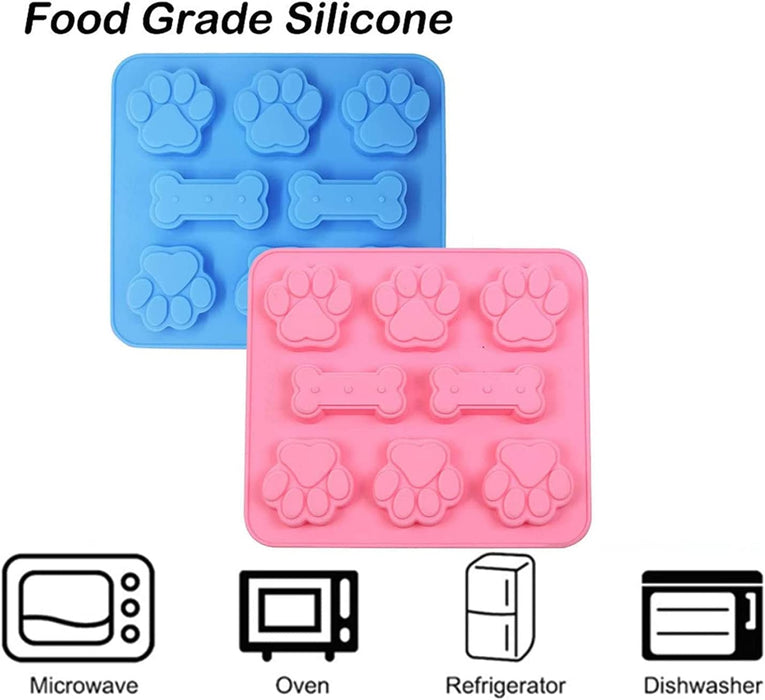 Puppy Dog Paw and Bone Silicone Molds Non-Stick Food Grade
