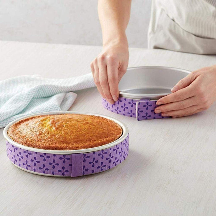 ZSNWGZ Set of 3 Bake Even Cake Strips,Cake Pan Dampen Strips,Super Absorbent Thick Cotton,Cake Strips for Baking,Cake Pan Strips