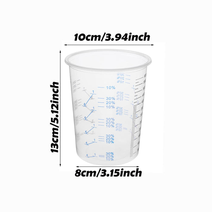 YAIKOAI 20 Pieces 20oz Disposable Graduated Measuring Cups Clear Plast —  CHIMIYA