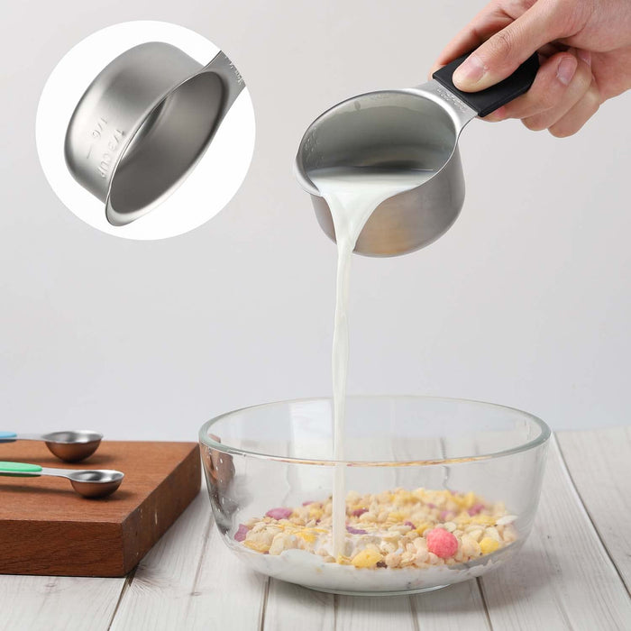 Magnetic Measuring Cups and Spoons Set Including 7 Stainless Steel Sta —  CHIMIYA