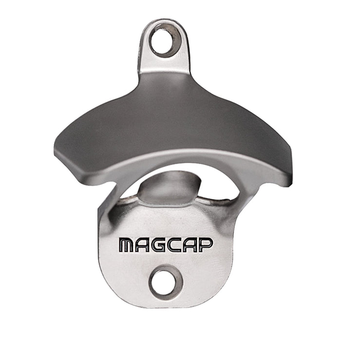 MAGCAP Outdoor Bottle Opener Wall Mounted - Style Magnetic Beer Bottle Opener that Catches Caps - Easy to Install and Incredibly